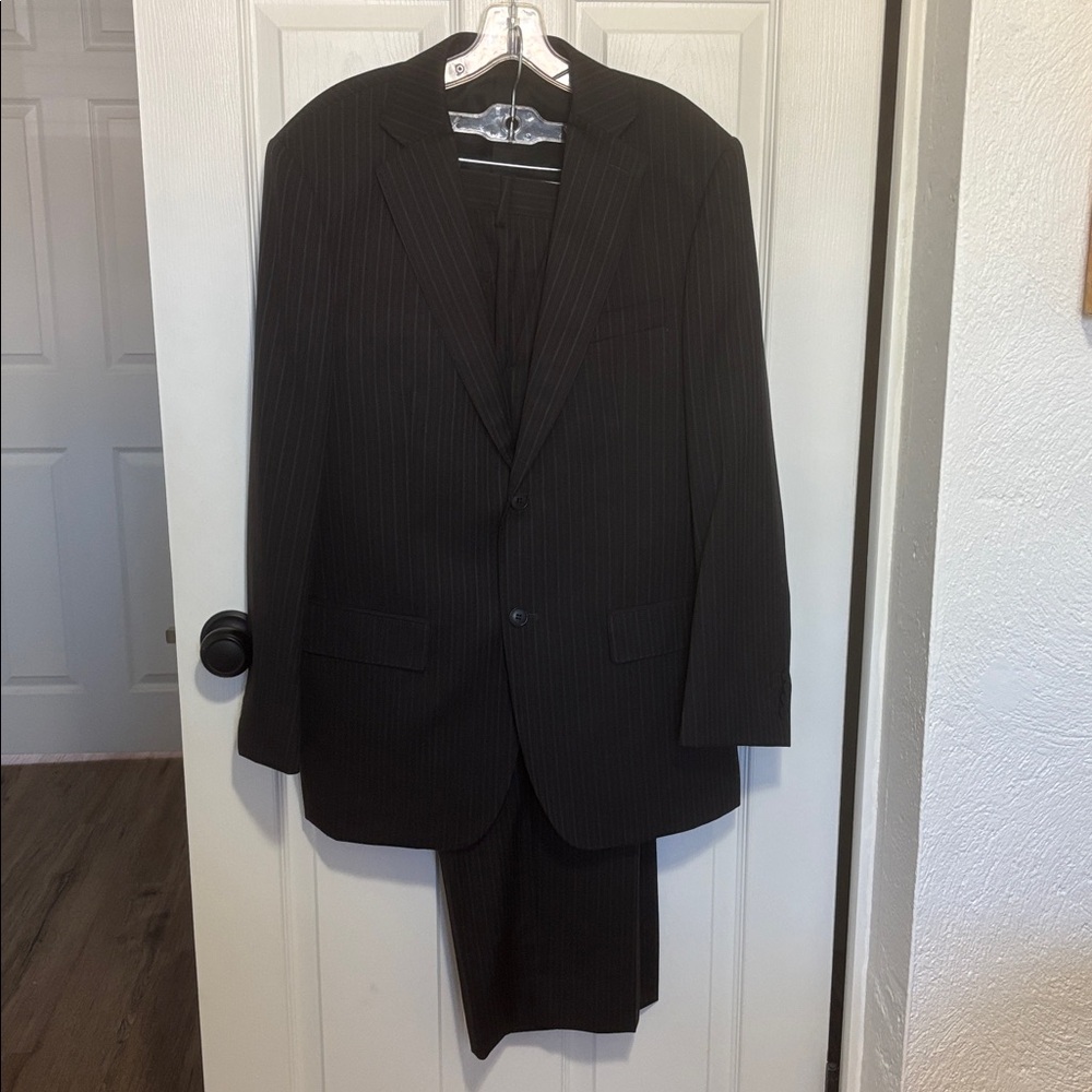 Karako Moda Italia Mens Suit Pants 34R Jacket 40R 100% Wool